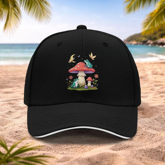 Cute Frog Mushroom Baseball Cap