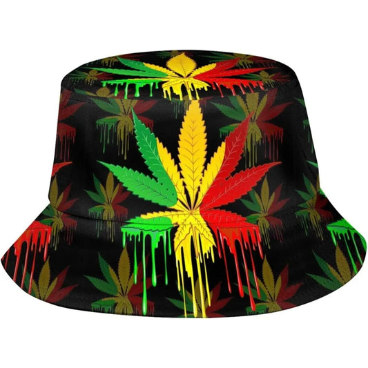 Jamaica Flag Jamaican Bucket Hat Wide Brim UV Protection Sun Hat