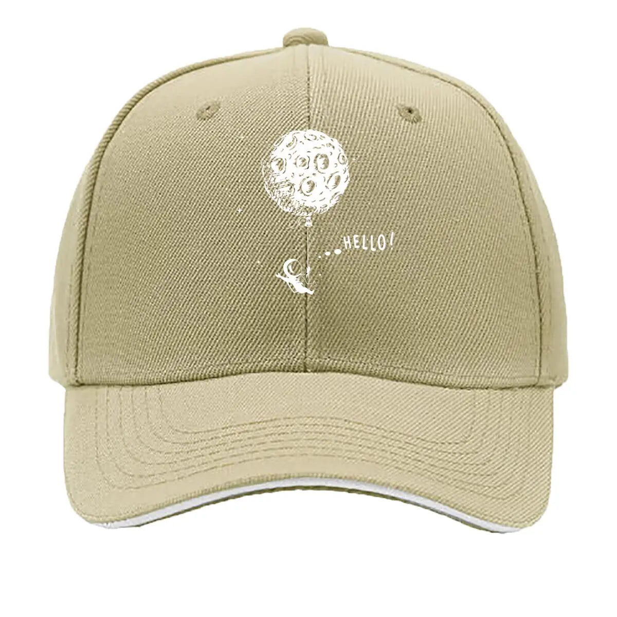 Space Themed Astronaut Moon Balloon Hello Sandwich Baseball Cap