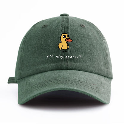 GOT ANY GRAPES Print Washed Baseball Cap For Adults