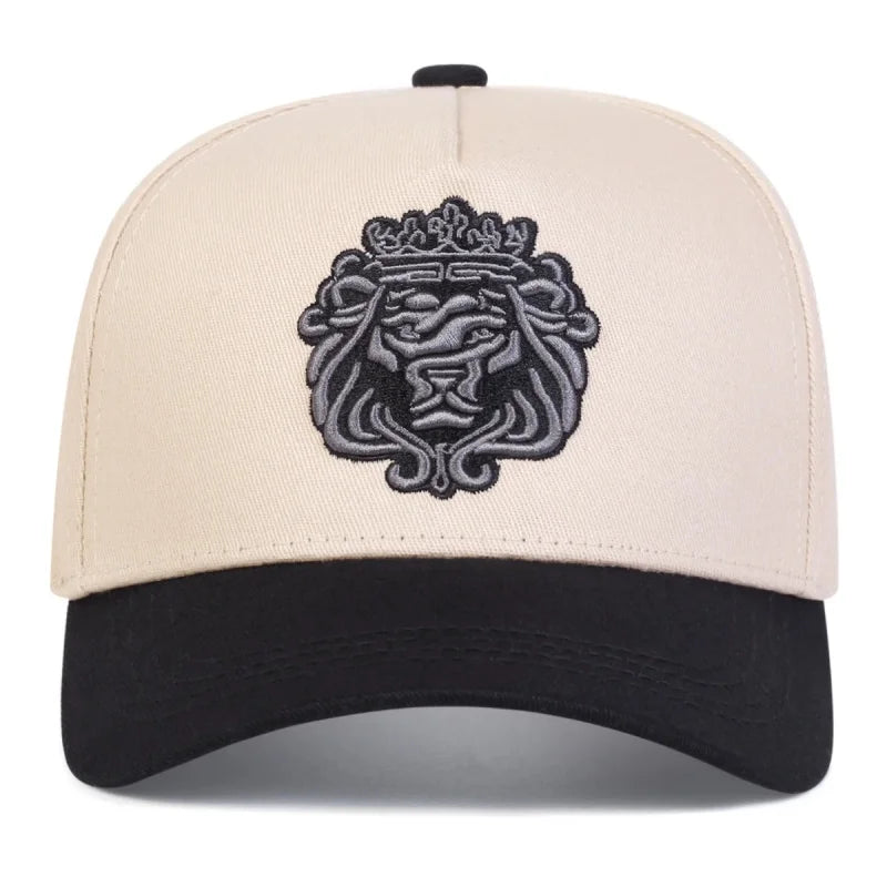 Unisex Crown Lion Embroidery Baseball Caps Spring and Autumn Outdoor