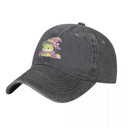 Cute Kawaii Froggy Frog Wizard Fashion Baseball Cap