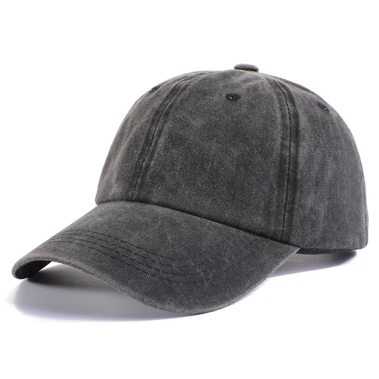 Retro Washed Plain-Colored Soft-Brimmed Baseball Cap