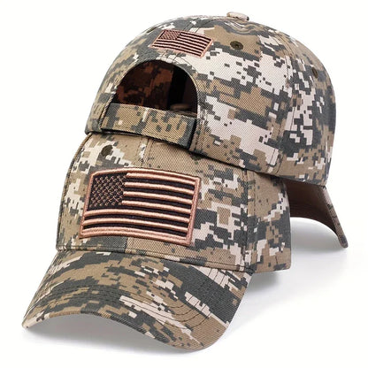 Unisex US Flag Embroidery Baseball Caps Spring Autumn Outdoor