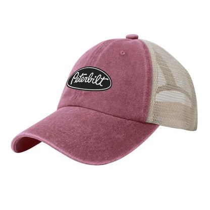 Peterbilt Truck Racing Print Mesh Baseball Caps