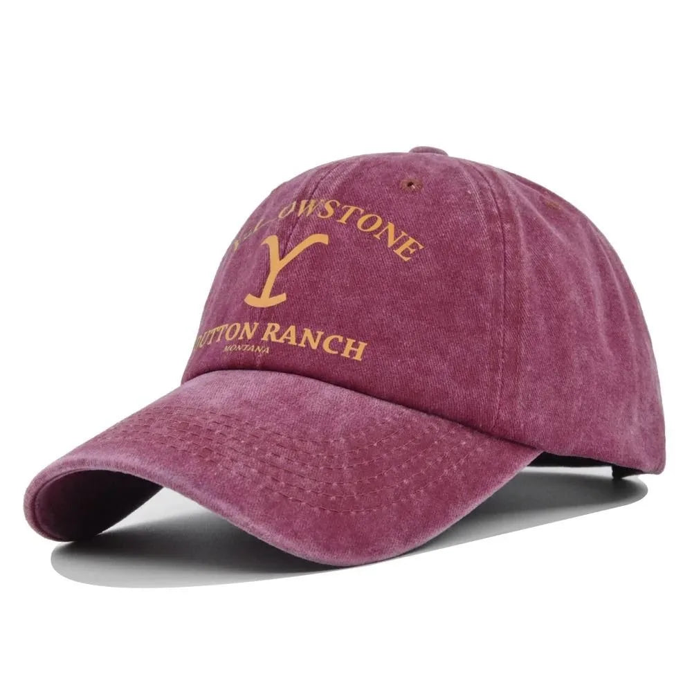 Trendy Yellowstone Dutton Ranch Baseball Cap Washed UV Protection Snapback Hat