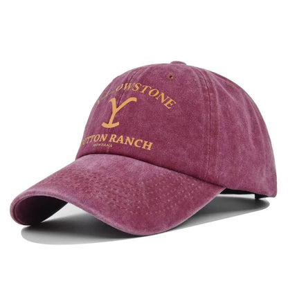 Trendy Yellowstone Dutton Ranch Baseball Cap Washed UV Protection Snapback Hat