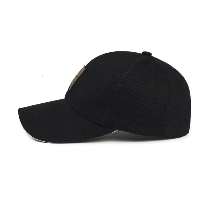 Fashion Leather Label Baseball Cap