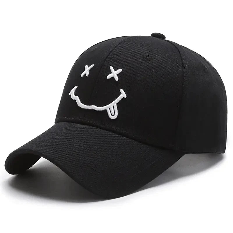 Men Women Smile Face Embroidery Baseball Caps