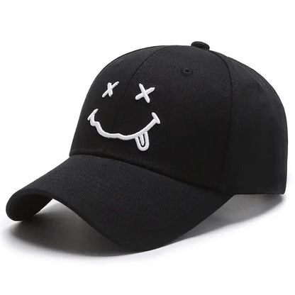 Men Women Smile Face Embroidery Baseball Caps
