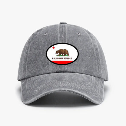 California Republic State Flag Men Women Baseball Cap