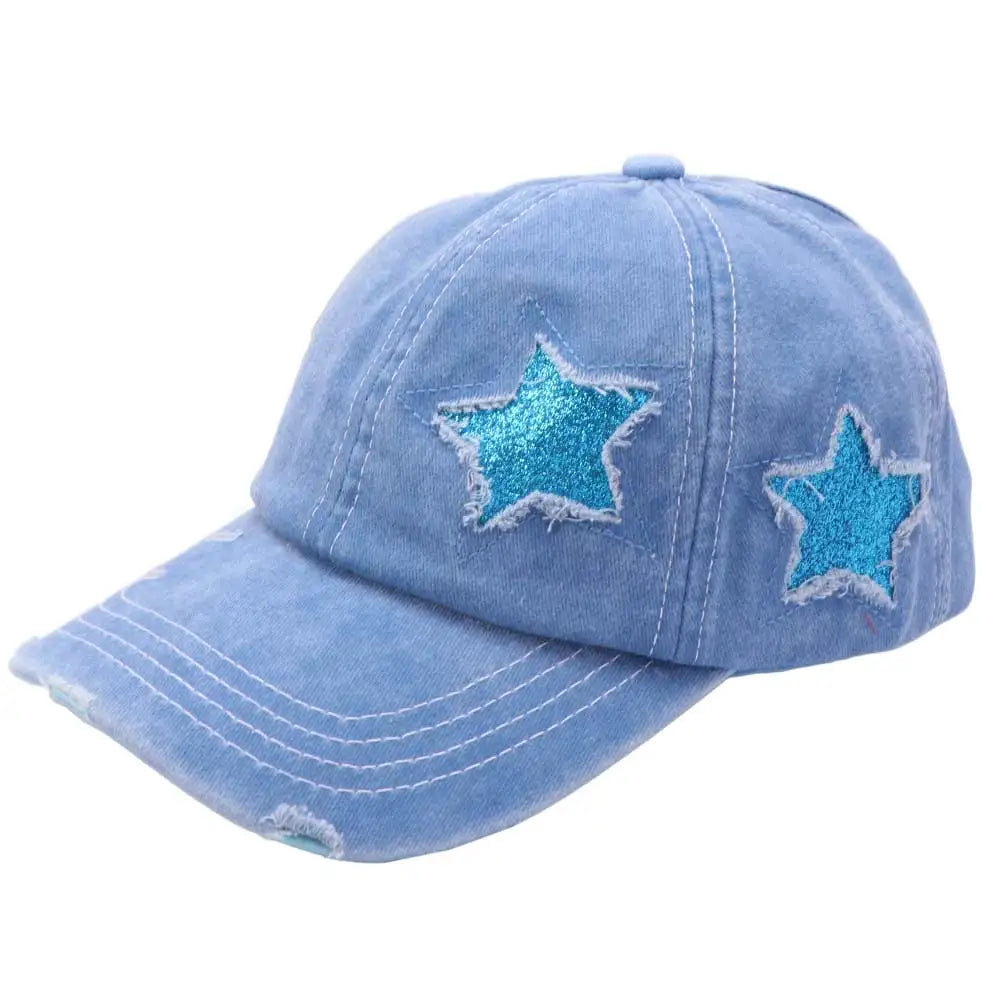 Star Baseball Hat Cotton Korean Vintage
