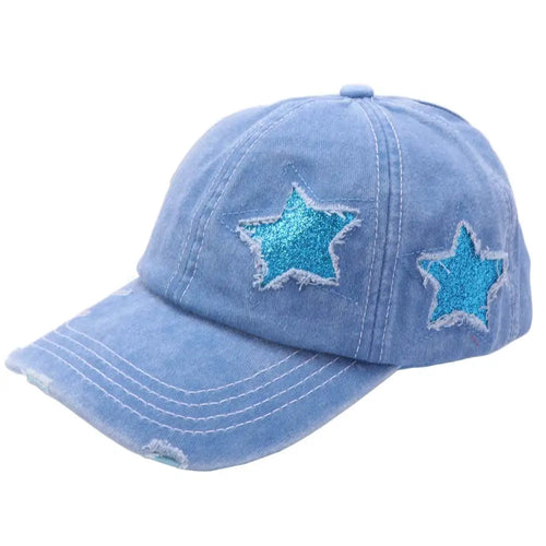 Star Baseball Hat Cotton Korean Vintage