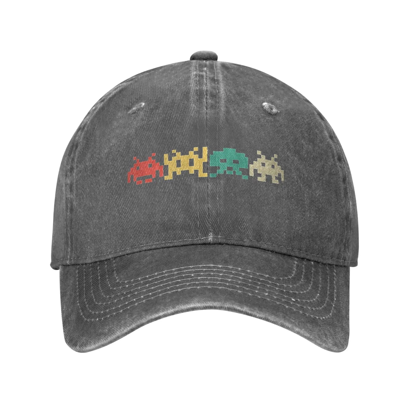 Fashion 80s Video Game Space Invaders Arcade Baseball Cap