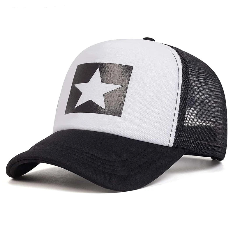 Five-Pointed Star Printed Baseball Caps