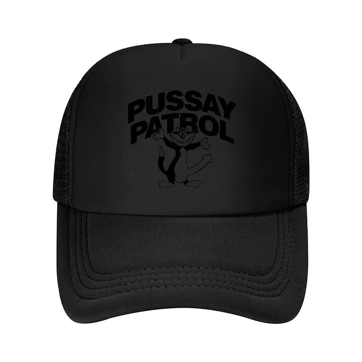 Pussy Patrol Cat Logo Mesh Baseball Cap
