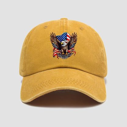 Eagle Flag Printed Baseball Cap For Men And Women
