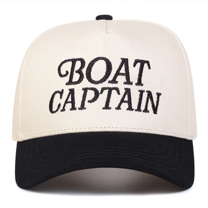BOAT CAPTAIN Letter Embroidery Baseball Caps
