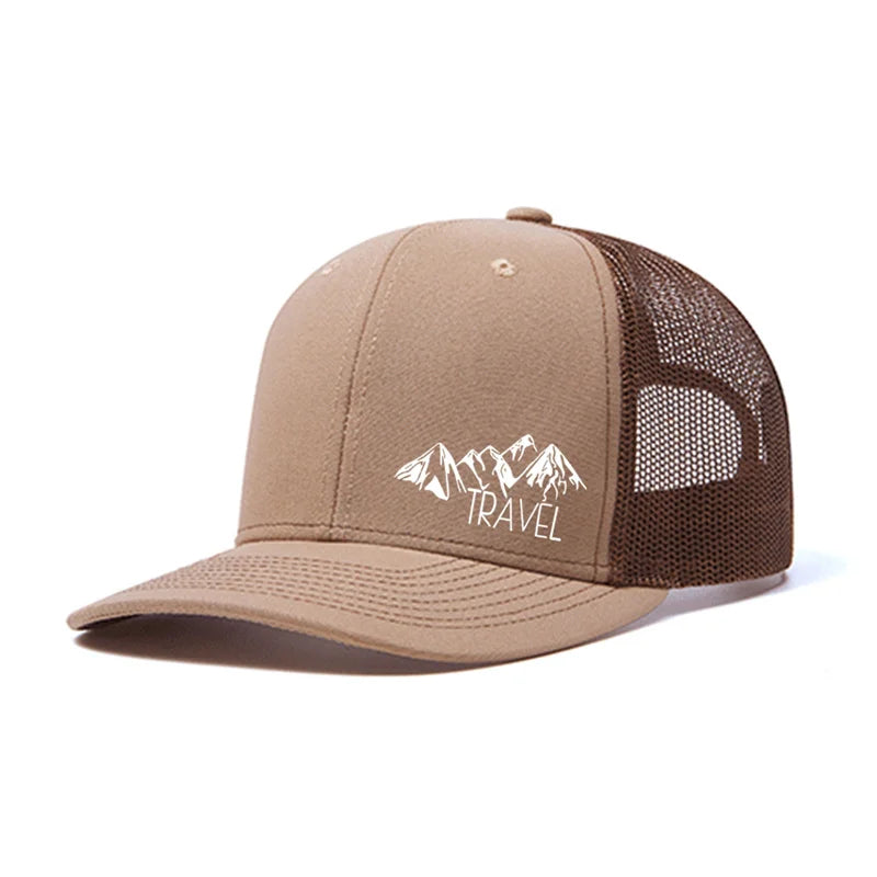 Peak TRAVEL Curved Adult Baseball Cap for Men Women Outdoor Mesh Duck Hat