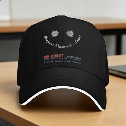 Mr. Robot Computer Repair Smile Baseball Cap
