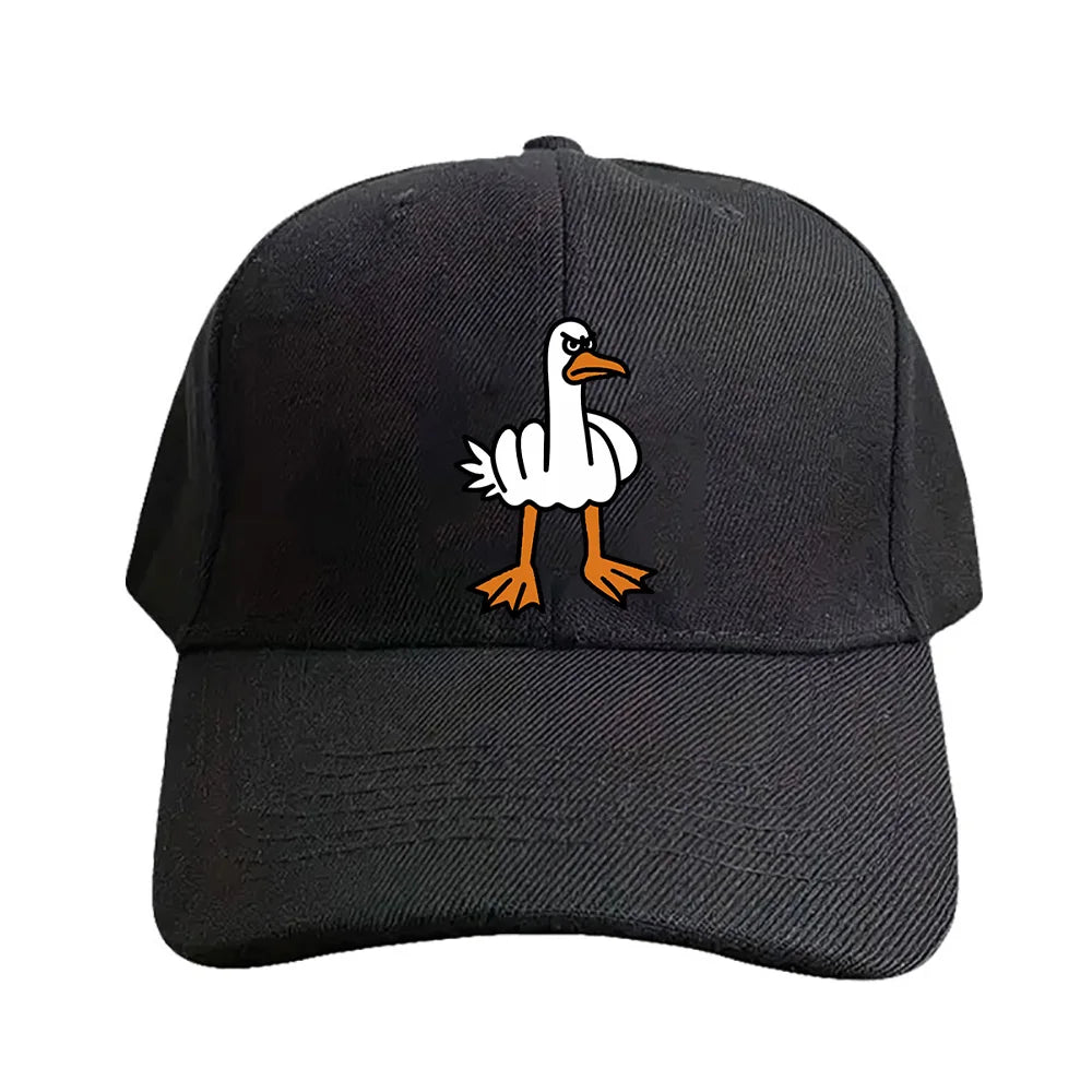 Middle Finger Goose Angry Meme Animal Cap Summer Adult Baseball Cap