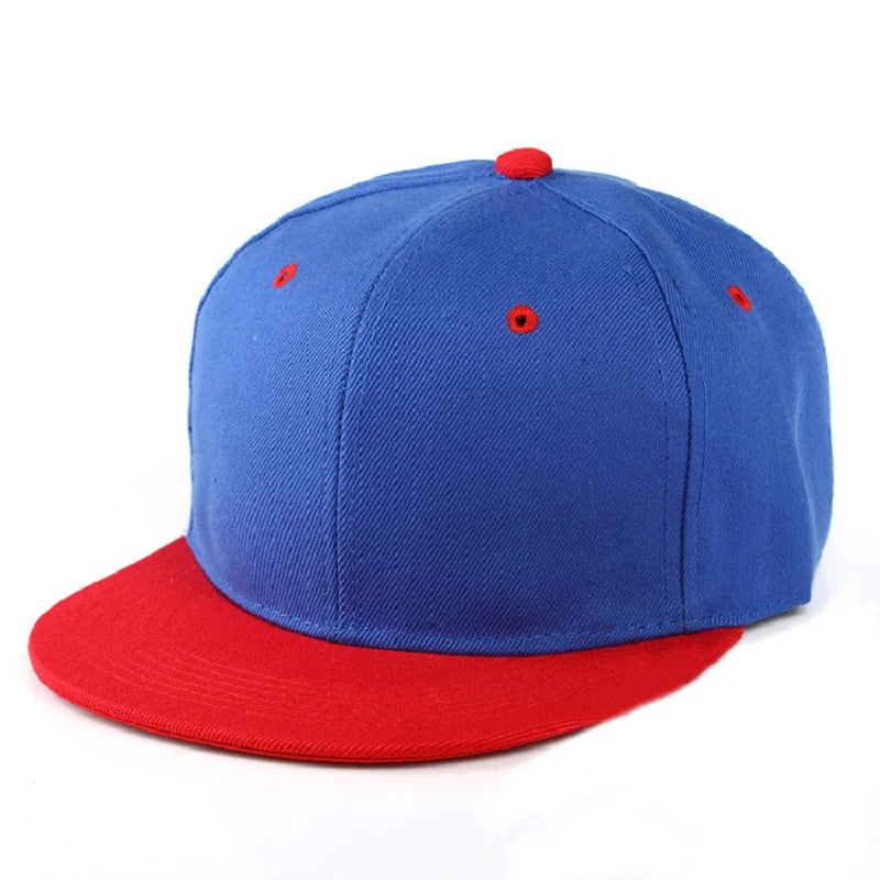Fashion Solid Snapback Cap Flat Peak Hip Hop Hats Men Women