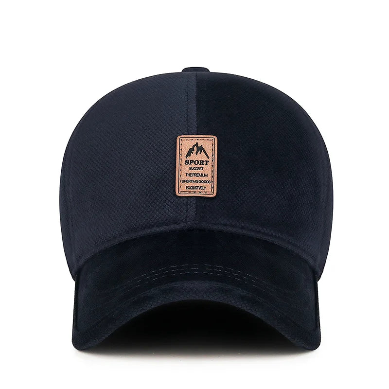 Autumn And Winter Cotton Hat With Fleece Warm Ear Protection Baseball Cap