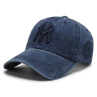Hat Women's Korean Version Cap Soft Top Washed Distressed Baseball Cap