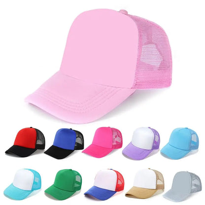 Unisex Spong Mesh Baseball Cap Breathable Adjustable Peaked Cap