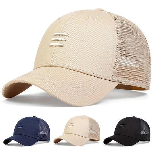 Unisex Three Embroidery Baseball Net