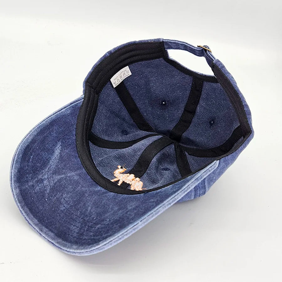Embroidered Camel Cotton Baseball Caps Vintage Men Women