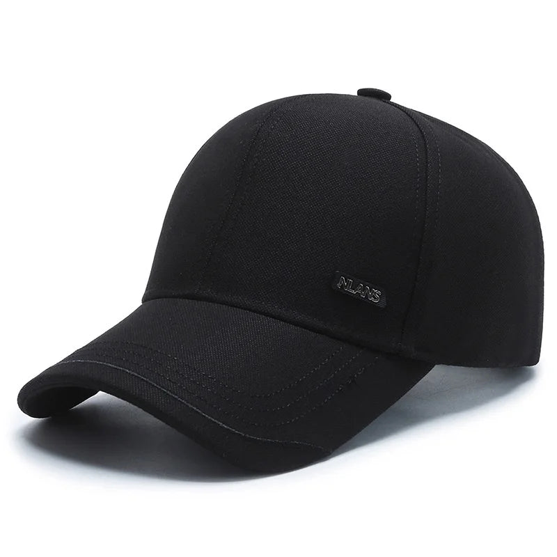 New Black Baseball Caps For Men Women Sunhat Solid Letter Sunscreen Cap