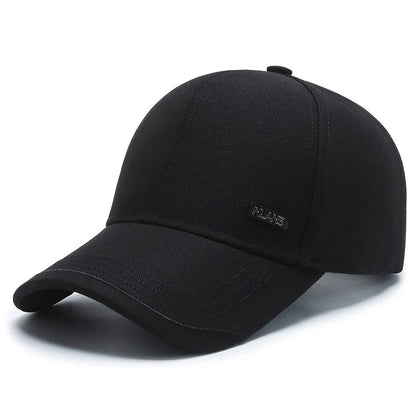 New Black Baseball Caps For Men Women Sunhat Solid Letter Sunscreen Cap