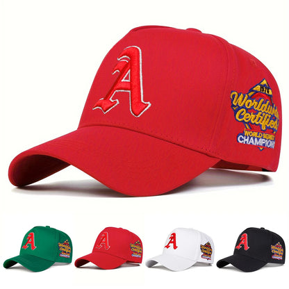 Unisex Gothic Letter A Embroidery Side Worldwide Baseball Caps