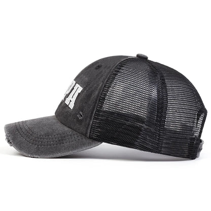 Unisex PAPA Letter Embroidery Baseball Net Caps Sunscreen Hat Sports Cap