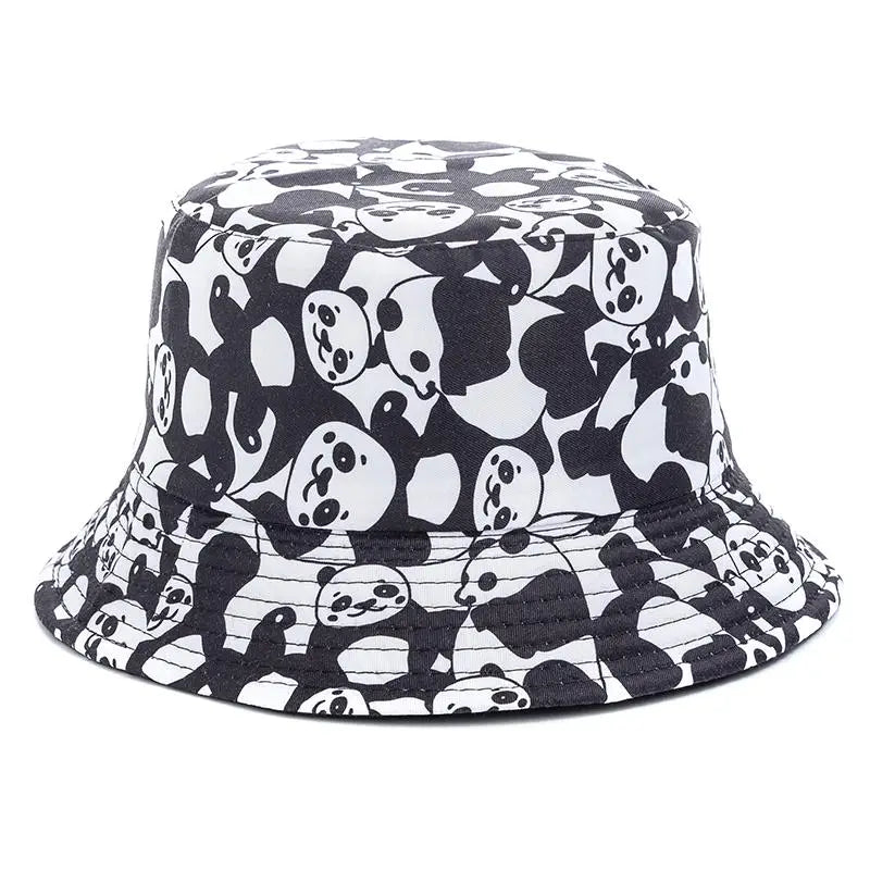 Unisex Bucket Cap Fruit Printing Hats Summer Double-sided Wear Man Women
