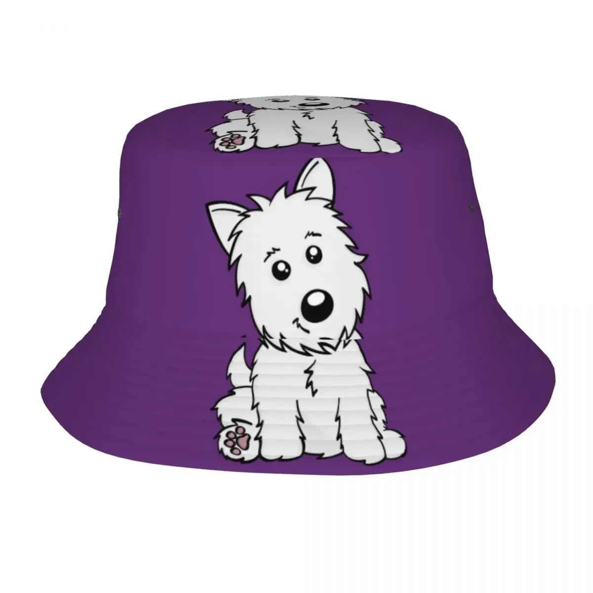 Cute Cartoon Westie Dog Bucket Hat Unisex Personalized