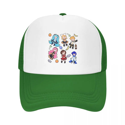 Vocaloid Chibi Chaos! Miku Cap Fashion Mesh Baseball Caps