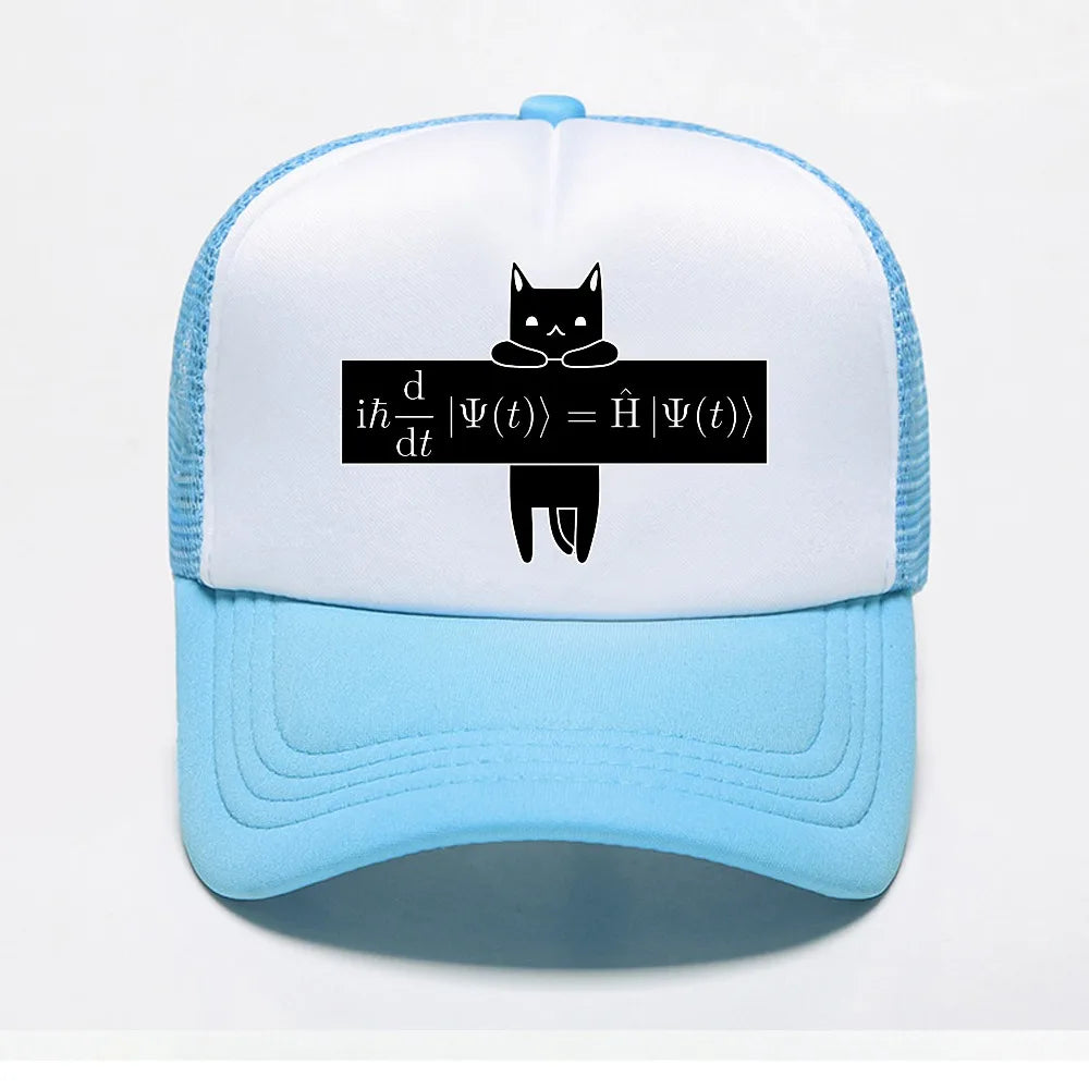 Quantum Mechanics Cat Baseball Cap
