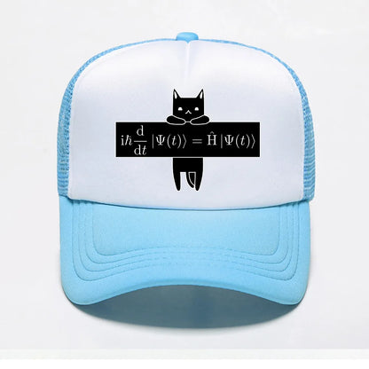 Quantum Mechanics Cat Baseball Cap