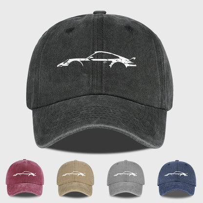Classic Sports Car Silhouette Baseball Cap