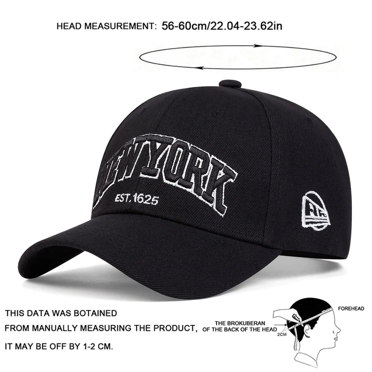 1piece Unisex NEW YORK Letter Embroidery Baseball Cap