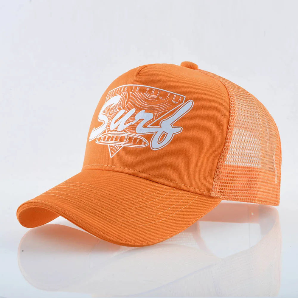 FS Red Yellow 5 Panel Baseball Cap For Men Summer
