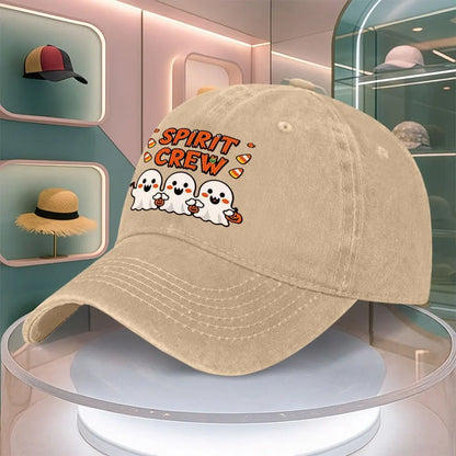 Halloween Ghost Pumpkin Print Baseball Cap