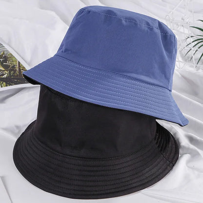Double-sided Wearing Cap Solid Color Bucket Hat Men Women