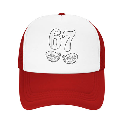 Six Seven 6 7 Funny 67 Gen Alpha Slang 6-7 Meme Baseball Cap