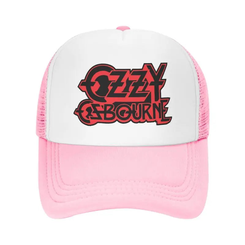 Custom Ozzy Osbourne Metal Hard Rock Print Mesh Baseball Cap