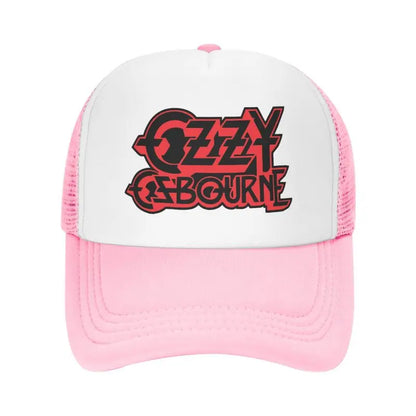 Custom Ozzy Osbourne Metal Hard Rock Print Mesh Baseball Cap