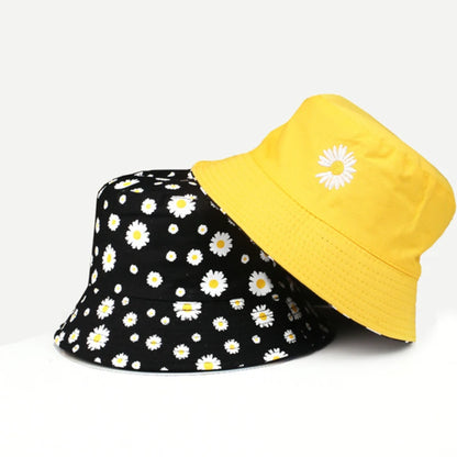 Summer Daisy Double-Sided Bucket Hats