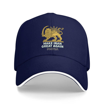 Summer Make Iran Great Again Persian Lion And Sun Shiro MIGA Baseball Cap